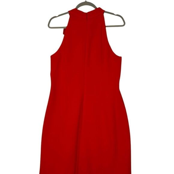 Vince Camuto Red Crepe Neck Tie Sleeveless Mini Dress | 12 - Picture 9 of 10